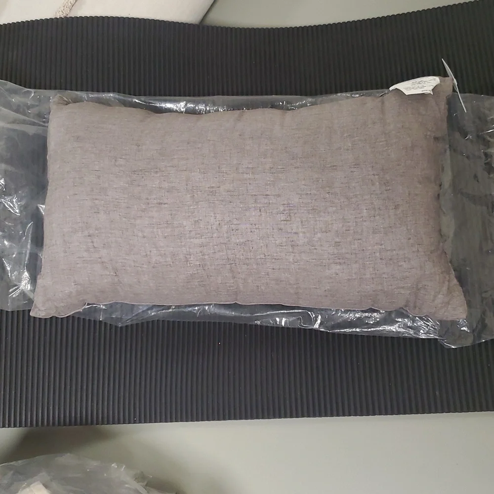 Hotel Collection Grey Beaded Accent Pillow NWT